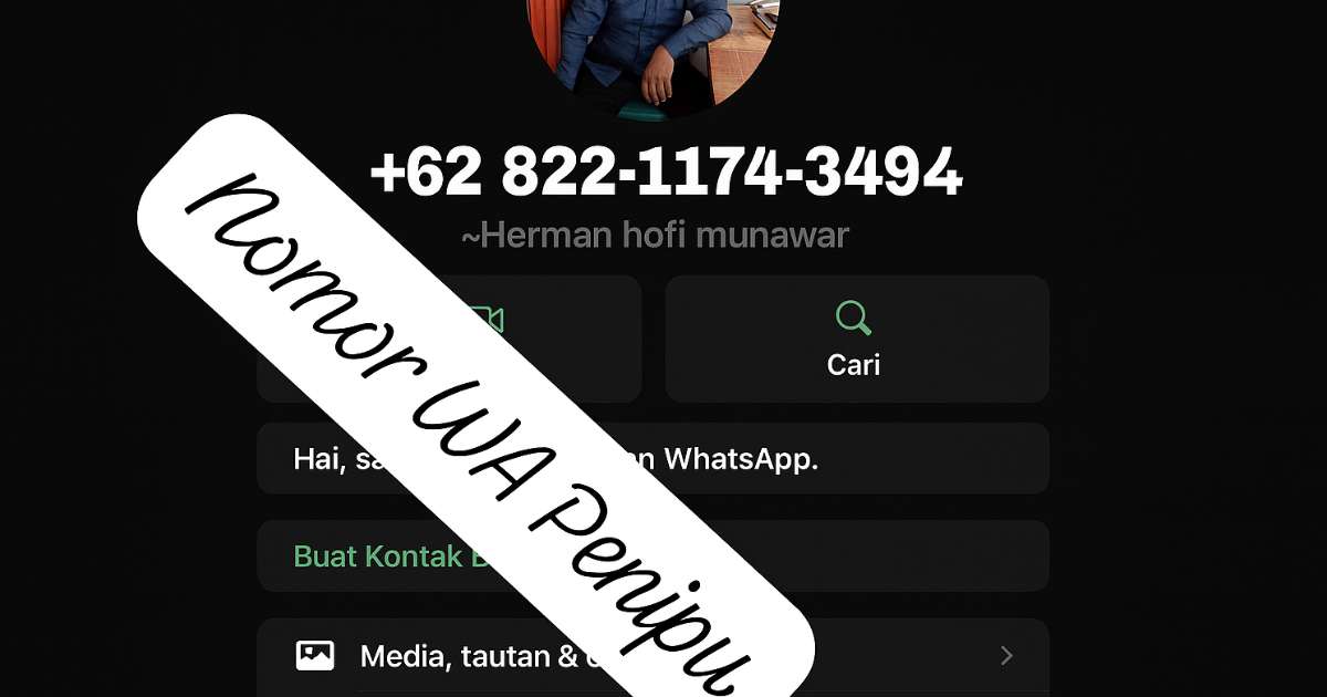 Waspada! Nomor Palsu Mengatasnamakan Dr. Herman Hofi